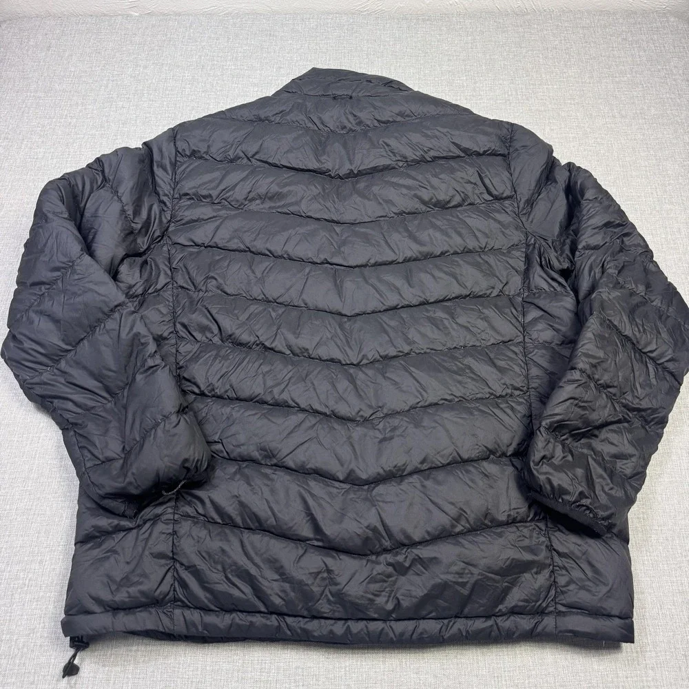 L.L. Bean Goose DownTek Puffer Jacket Mens XL Black Insulated Quilted Full Zip